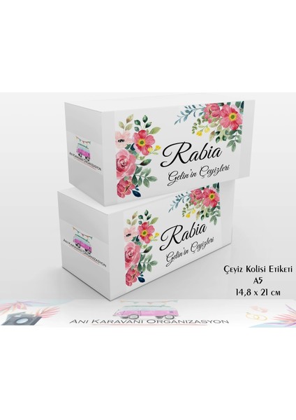 Çeyiz Kolisi Etiketi / A5 - 10 Adet