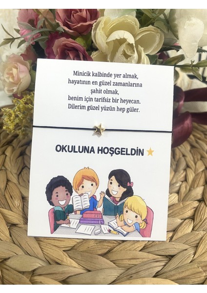 Okuluna Hoşgeldin Hediyeliği (10 Adet) Şans Bilekliği