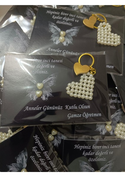 Anneler Günü Hediyesi Inci Küpe ve Inci Anahtarlık 10 Adet Anneye, Anneme Hediye fiyatları