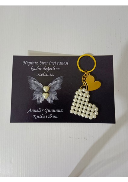 Anneler Günü Hediyesi Inci Küpe ve Inci Anahtarlık 10 Adet Anneye, Anneme Hediye modelleri