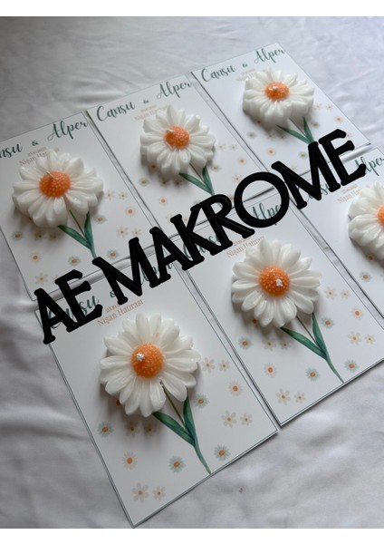 Papatya Mum Özel Kart Tasarımı ( 10 Adet )