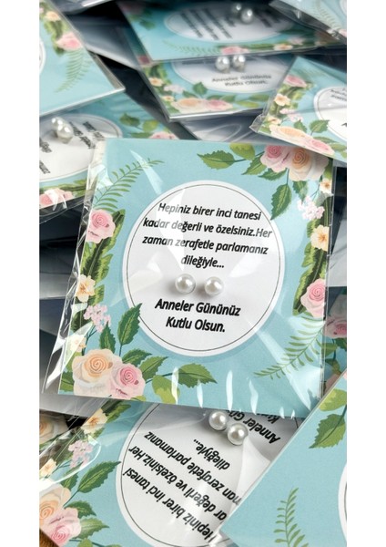 Anneler Günü Hediyesi 50 Adet (Çift)Küpe ve Kartı fiyatları