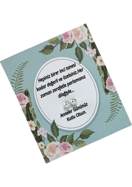 Anneler Günü Hediyesi 50 Adet (Çift)Küpe ve Kartı modelleri