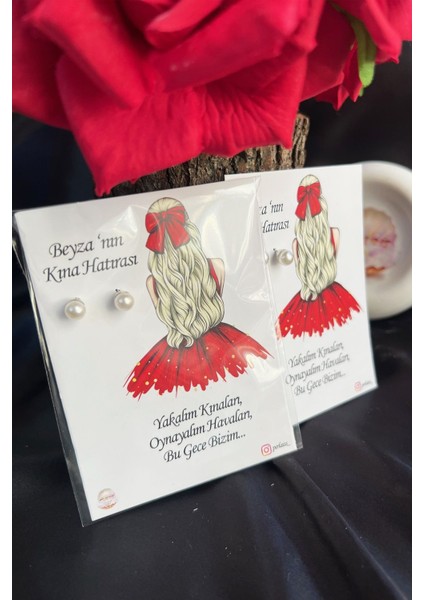 Inci Küpe Kına Gecesi Hediye Nişan Hediyelik Küpe Bekarlığa Veda Partisi Hediye, Nikah, Düğün 18'li