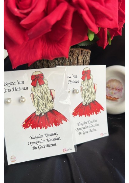 Inci Küpe Kına Gecesi Hediye Nişan Hediyelik Küpe Bekarlığa Veda Partisi Hediye, Nikah, Düğün 18'li fiyatları