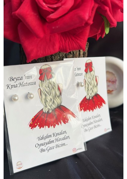 Inci Küpe Kına Gecesi Hediye Nişan Hediyelik Küpe Bekarlığa Veda Partisi Hediye, Nikah, Düğün 18'li fırsatları