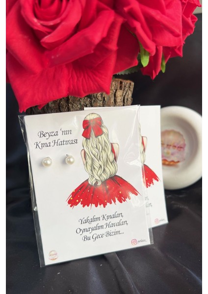 Inci Küpe Kına Gecesi Hediye Nişan Hediyelik Küpe Bekarlığa Veda Partisi Hediye, Nikah, Düğün 18'li indirimleri