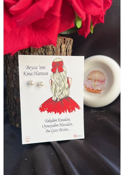 Inci Küpe Kına Gecesi Hediye Nişan Hediyelik Küpe Bekarlığa Veda Partisi Hediye, Nikah, Düğün 18'li