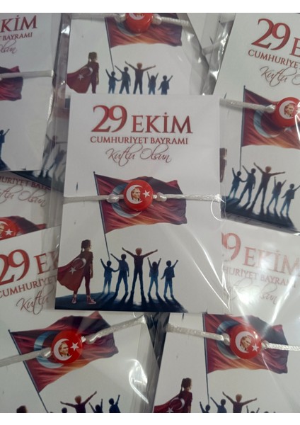 10 Adet 29 Ekim Cumhuriyet Bayramı 23 Nisan Hediyesi Bileklik