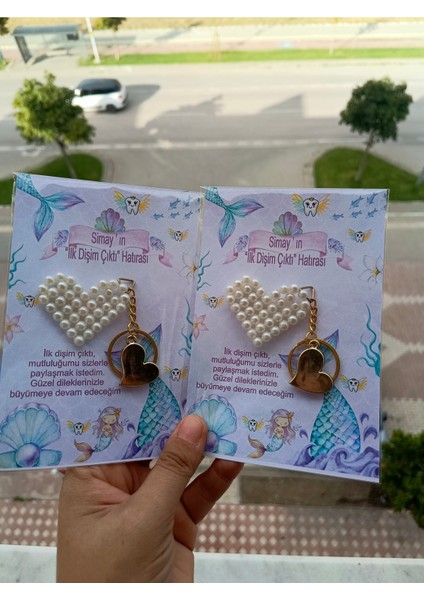 20LI Diş Buğdayı Hediyesi Deniz Kızı Konsept Inci Anahtarlık Diş Hediği Hatırası Ilk Dişim Çıktı modelleri