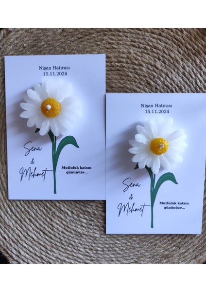 Bursatasarımdünyası Hediyelik Papatya Mum (20 Adet)