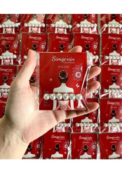 Kına Hediyesi Inci Toka 25 Adet Hediyelik Kına Paketli