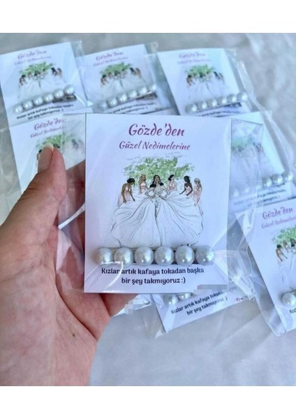 Kına Hediyesi Inci Toka 25 Adet Hediyelik Kına Paketli modelleri