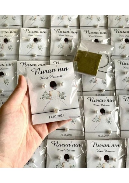 Kına Hediyesi Inci Toka 25 Adet Hediyelik Kına Paketli fırsatları