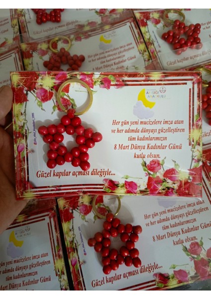 8 Mart Hediyelik Yıldız Anahtarlık (10 Adet) fiyatları