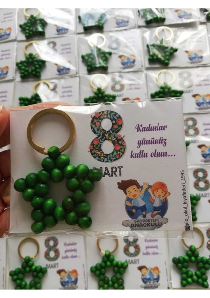 8 Mart Hediyelik Yıldız Anahtarlık (10 Adet) modelleri