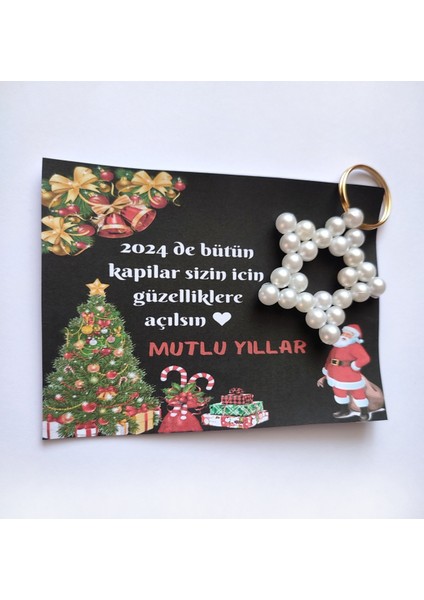 5 Adet Yeniyıl Yılbaşı Hediyesi Inci Anahtarlik