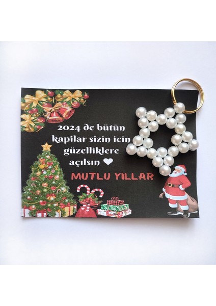 5 Adet Yeniyıl Yılbaşı Hediyesi Inci Anahtarlik fiyatları