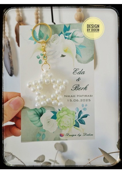 20 Adet Söz Hediyeliği,nişan Hatırası, Nikah Töreni Hediyeliği, Yıldız Anahtarlık