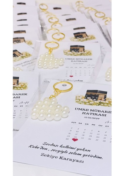 Incili Kalpli Hediyelik Anahtarlık Hac Umre Anısı 20 Adet modelleri