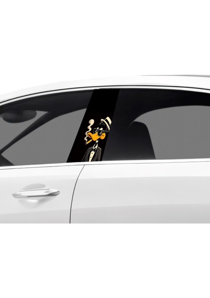 Araç Kapı Direk Kaplama Folyosu Ördek Desenli (Sağ Sol Takim) (2 Adet) - 22X50 cm