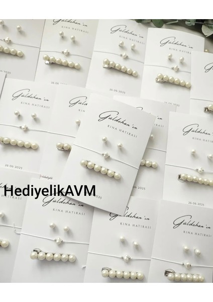 10 Incili Küpe, Bileklik,toka Özel Gün Hediyeliği Söz Nişan Nikah Düğün