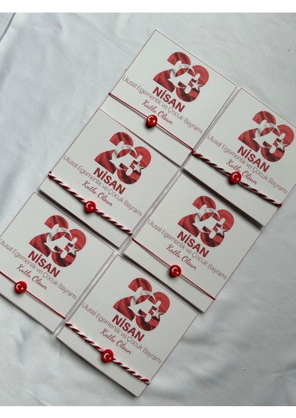 23 Nisan Fimo Bileklik 10 Adet Kartlı Jelatinli fiyatları