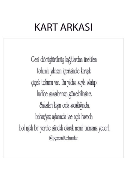 Tohumlu Kart 50 Adet Doğum Günü ,baby Shower,hediyelik fiyatları