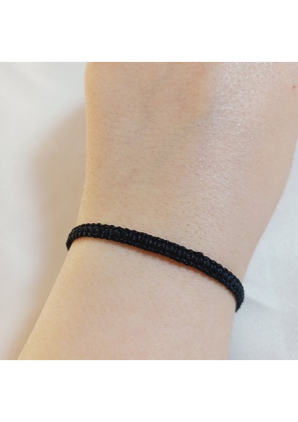 Siyah Makrome Bileklik - Sörfçü Bileklik - Unisex El Yapımı Makrome Asansörlü Ayarlanabilir Hediyelik - Ip Bileklik - Makrome Bileklik - Örgü Bileklik - Siyah Bileklik fiyatları