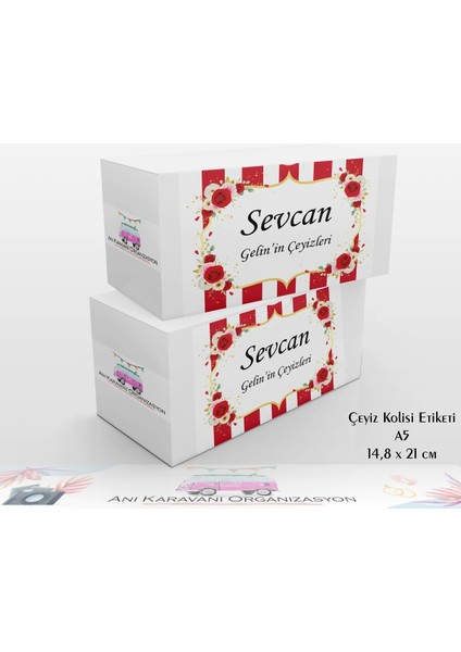 Çeyiz Kolisi Etiketi / A5 - 15 Adet