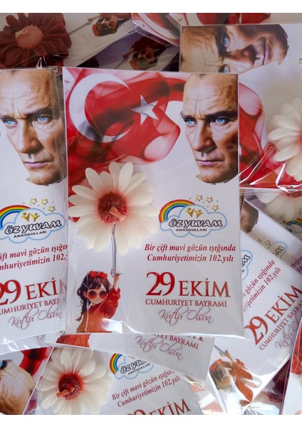 20 Adet 29 Ekim Cumhuriyet Bayramı Hediyesi Mum