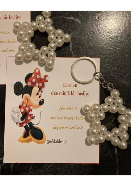 30 Adet Hediyelik Yıldız Inci Anahtarlık