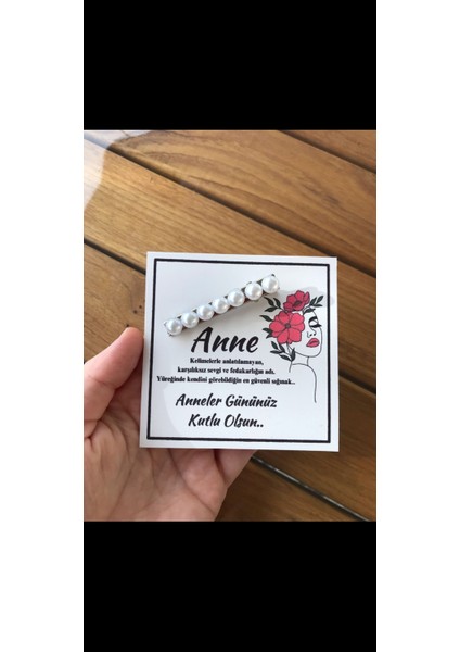 25 Adet Kartlı Inci Toka Hediyelik Anneler Günü Söz Nişan Bebek Hediyelik
