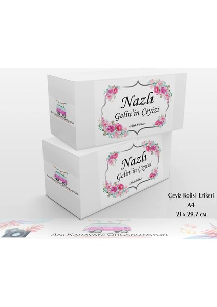 Çeyiz Kolisi Etiketi / A4 - 10 Adet