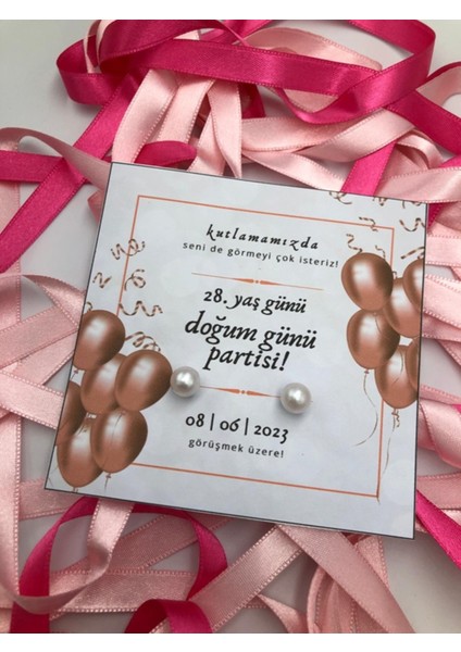 Doğum Günü Parti Hediyeliği Inci Küpe Hediyelik 10 Adet modelleri
