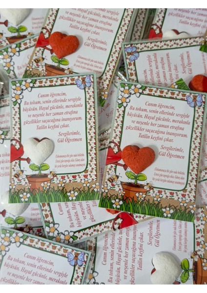 10 Adet 29 Ekim Cumhuriyet Bayramı Karne 23 Nisan Okula Hoşgeldin Okul Hediyesi Tohum