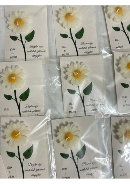 18 Adet Süslemeli Papatya , Nikah Şekeri, Doğum, Sünnet, Düğün Nişan Söz, Kına, Doğum Günü . modelleri