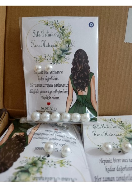 20 Adet Kına Hatırası Inci Toka ve Küpe fırsatları