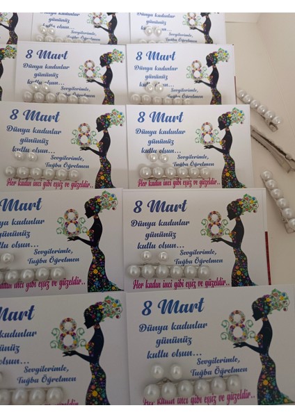 15 Adet 8 Mart Dünya Kadınlar Günü Hediyelik Inci Küpe fiyatları