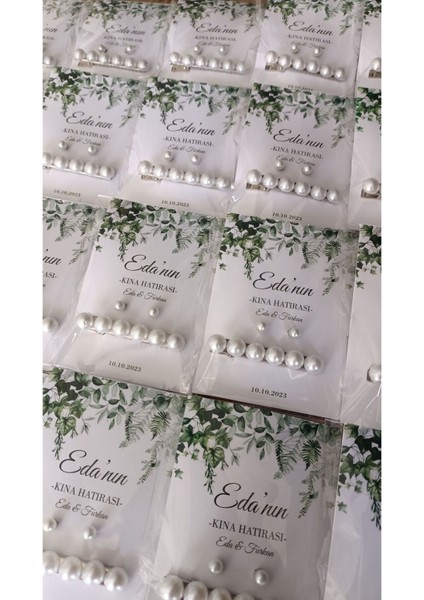 Inci Küpe ve Inci Toka Hediyelik 50 Adet modelleri