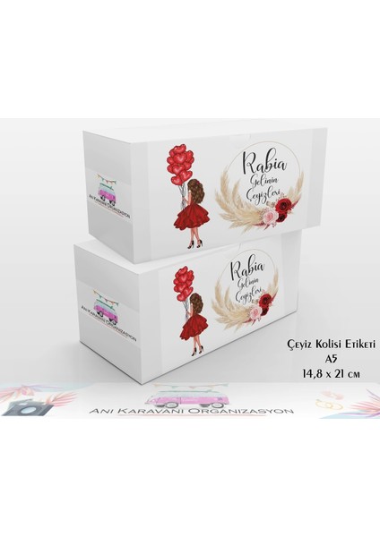 Çeyiz Kolisi Etiketi / A5 - 10 Adet