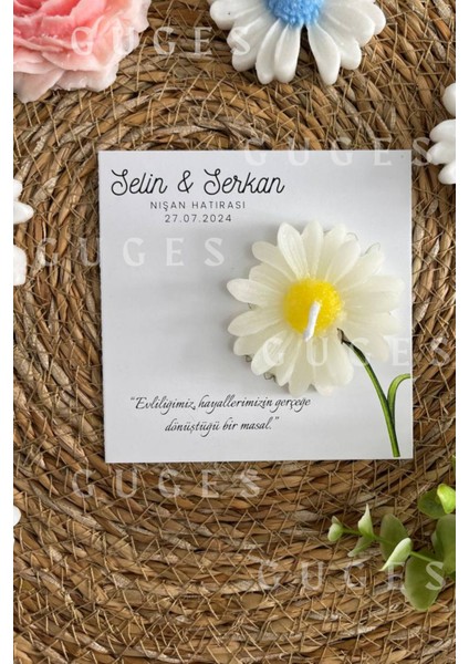 10 Adet Özel Tasarlanmış Kart ve Mum. Düğün, Nişan, Nikah, Söz, Doğum Günü, Nikah Şekeri Hediyelik