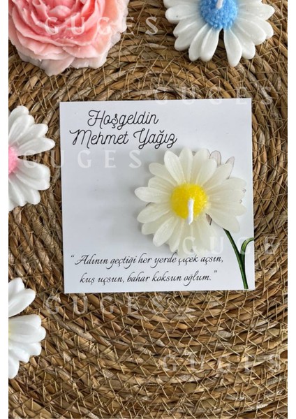10 Adet Özel Tasarlanmış Kart ve Mum. Düğün, Nişan, Nikah, Söz, Doğum Günü, Nikah Şekeri Hediyelik fiyatları