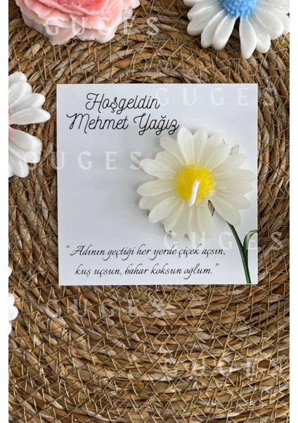 10 Adet Özel Tasarlanmış Kart ve Mum. Düğün, Nişan, Nikah, Söz, Doğum Günü, Nikah Şekeri Hediyelik modelleri