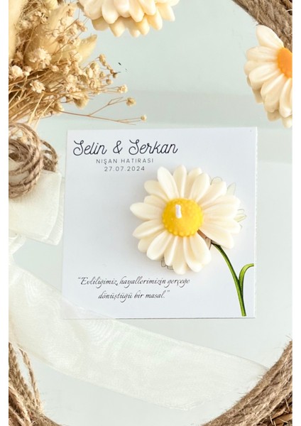 10 Adet Özel Tasarlanmış Kart ve Mum. Düğün, Nişan, Nikah, Söz, Doğum Günü, Nikah Şekeri Hediyelik fırsatları