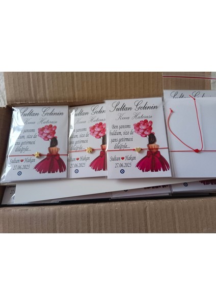 25 Adet Kına Hatırası Asansörlü Bileklik