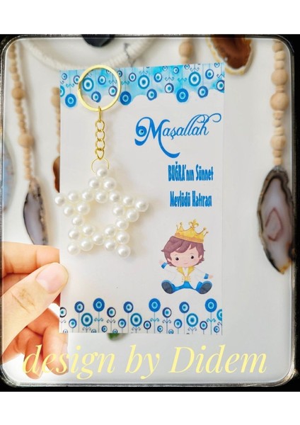 20 Adet Kartlı Yıldız Anahtarlık Sünnet Hediyeliği ,sünnet Mevlüt Hatırası,aynı Gün Kargo