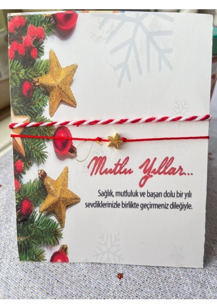 10 Adetşans Bilekliği Yeniyıl Hediyelik Isme Özel Kart Tasarımlı fırsatları