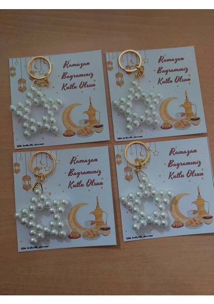 10 Adet Inci Yıldız Anahtarlık Bayram Kandil Hafızlık Hediyesi