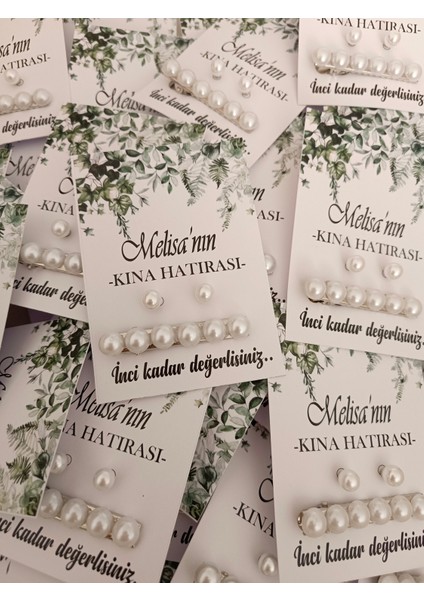 20 Adet Kına Hediyesi Inci Toka+Inci Küpe fiyatları